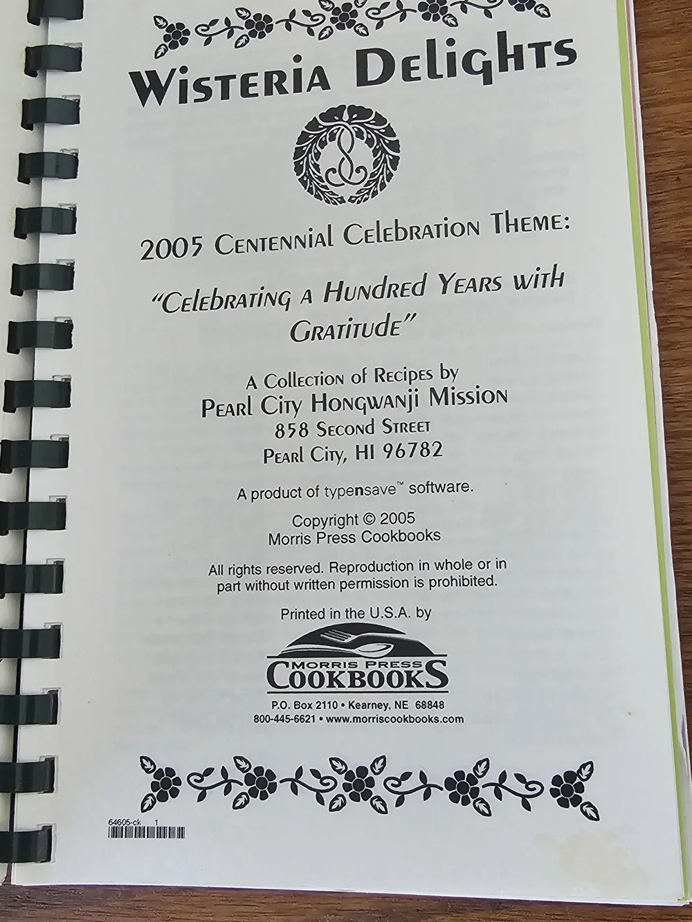 Wisteria Delights Cookbook Hawaii